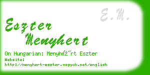 eszter menyhert business card